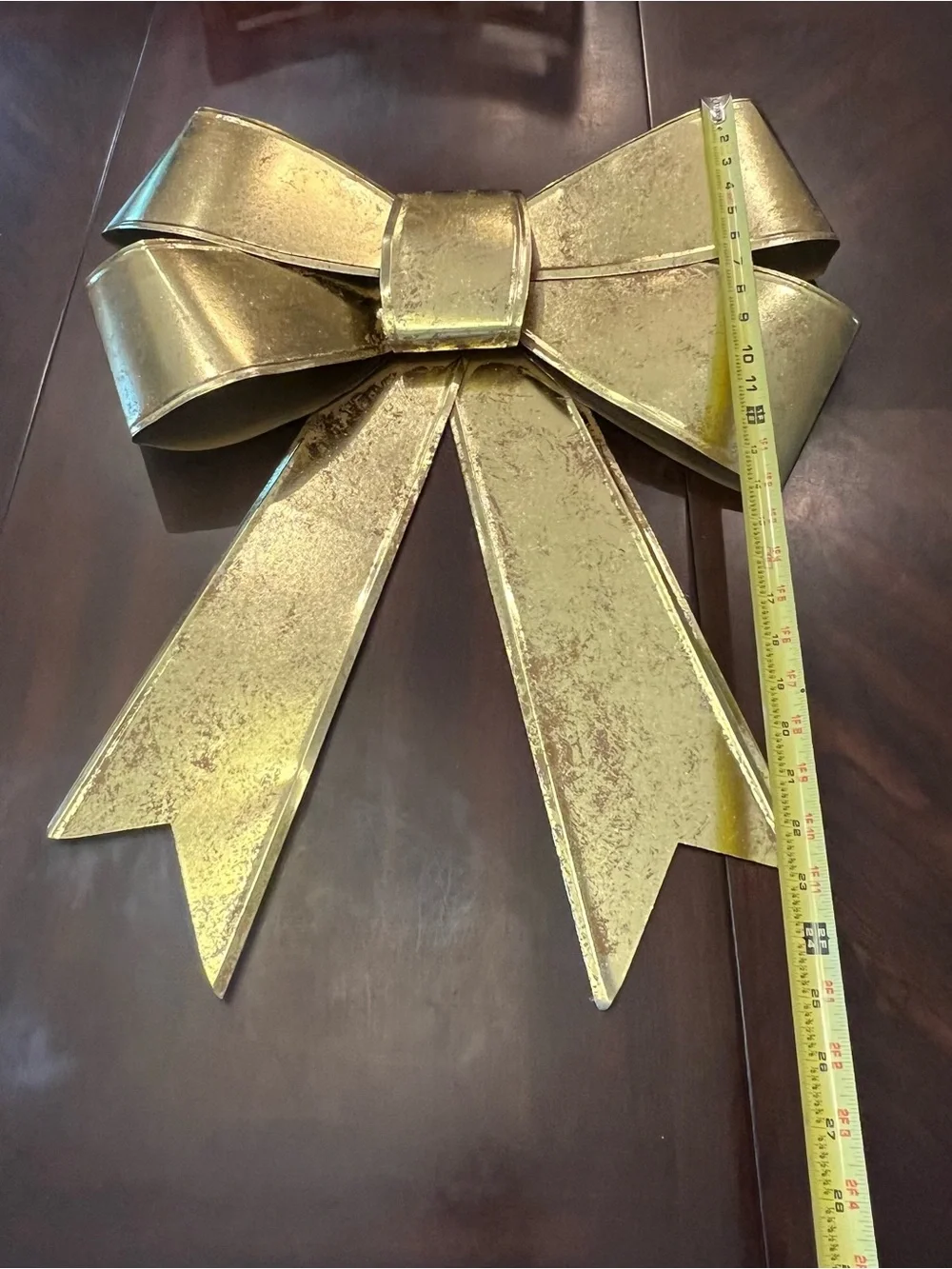 Large Gold Metal Bow Wall Decor-NWOT